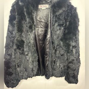 Che Bella Genuine fur hooded coat zippered size L